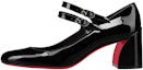 Buy (W) Christian Louboutin Tumit Tinggi 'Kulit Patent Hitam Gesper' 1220145B439