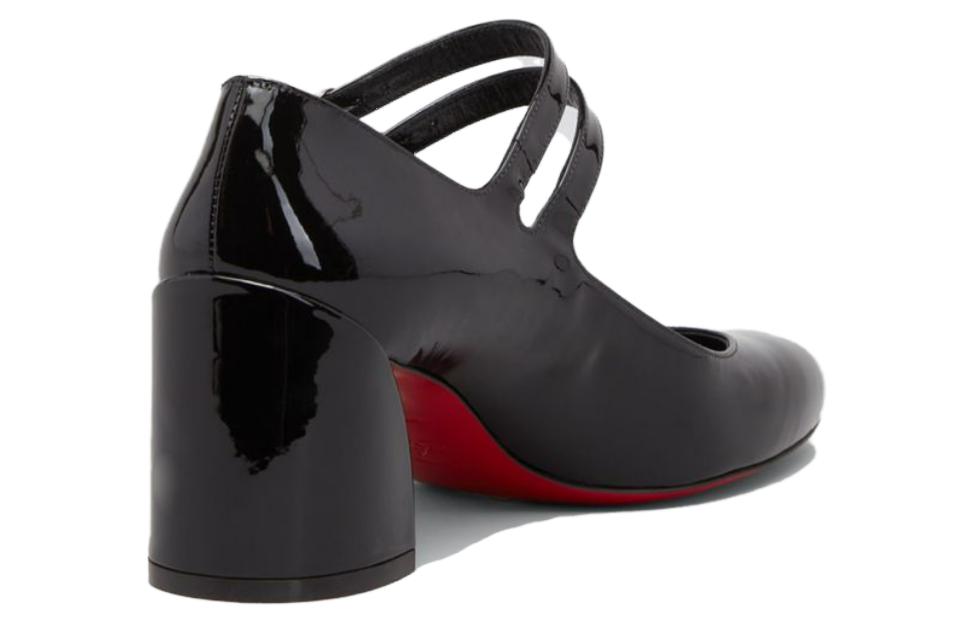 (W) Christian Louboutin High Heel 'Black Patent Leather Buckle' 圖 4
