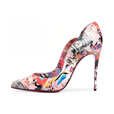 (W) Christian Louboutin High Heel 'Multicolor Leather Print'