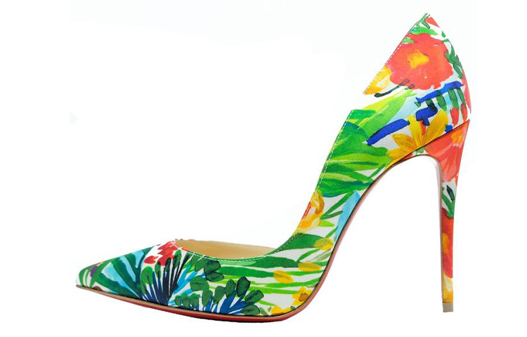 (W) Christian Louboutin High Heel 'Multicolor Floral'