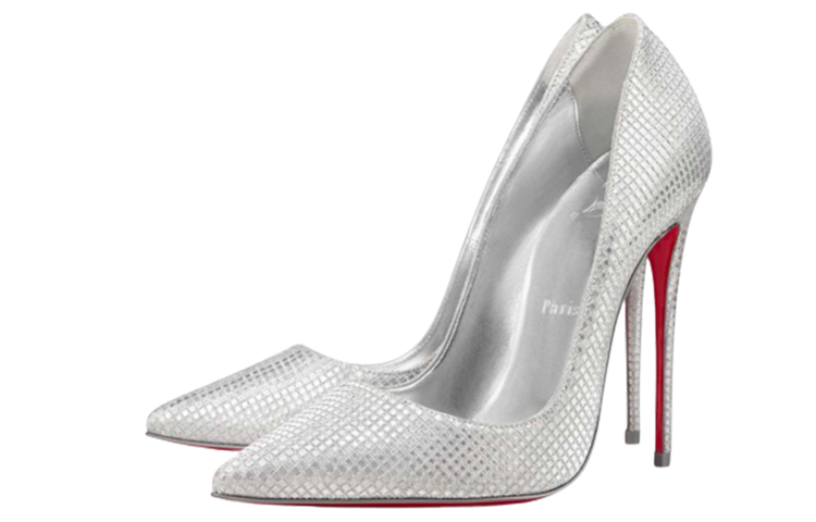 (W) Christian Louboutin High Heel 'Shiny Silver Leather' 圖 3