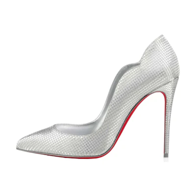 (W) Christian Louboutin High Heel 'Silver Sequin'