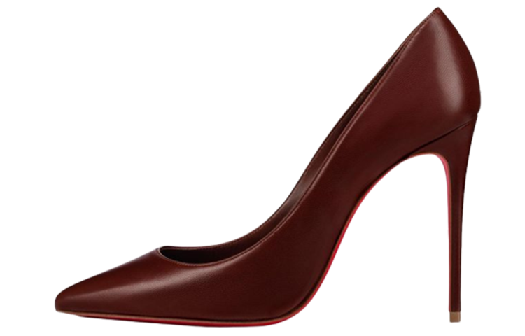 (W) Christian Louboutin High Heel 'Soft Shine Brown Nappa Leather'