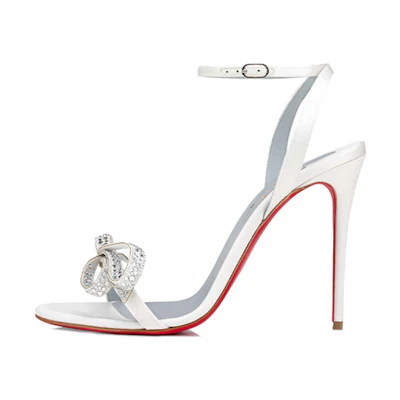 (W) Christian Louboutin High Heel 'White Leather'