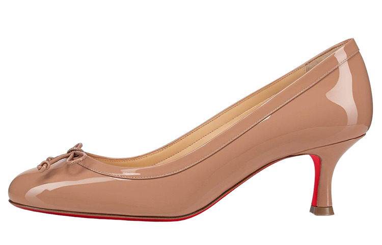 (W) Christian Louboutin High Heels 'Nude Patent'