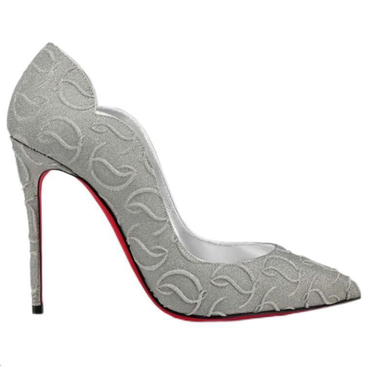 (W) Christian Louboutin High Heels 'Silver Calfskin' 圖 2