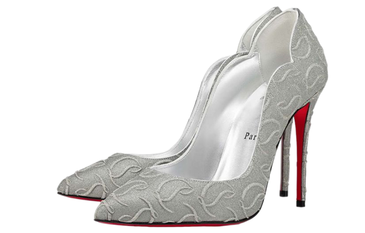 (W) Christian Louboutin High Heels 'Silver Calfskin' 圖 3