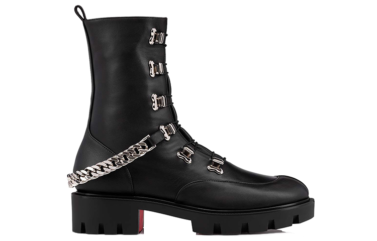 Order (W) Christian Louboutin Sepatu Boot Pendek 'Hitam Fashion' 3210992CM47