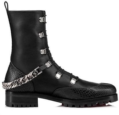 (Women) Christian Louboutin Horse Guarda Flat Calf 'Black Silver' 3200582-BK65 Order (Women) Christian Louboutin Horse Guarda Flat Calf 'Black Silver' 3200582-BK65