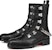 (W) Christian Louboutin Horse Guarda Flat Calf 'Hitam Perak' 3200582-BK65