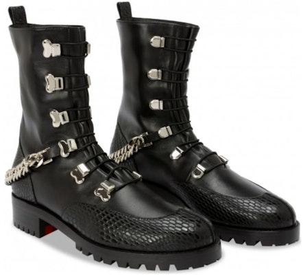 (W) Christian Louboutin Horse Guarda Flat Calf 'Hitam Perak' 3200582-BK65 Shop (W) Christian Louboutin Horse Guarda Flat Calf 'Hitam Perak' 3200582-BK65