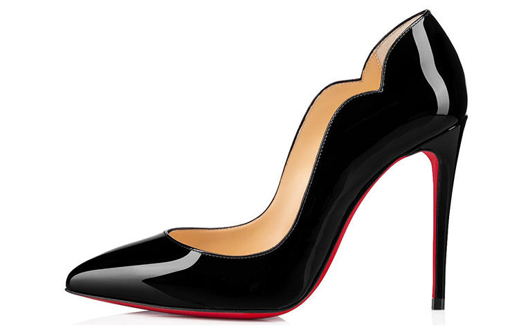 (Women) Christian Louboutin Hot Chick 100mm Décolleté Pump Patent Calf Leather 'Black' 1190911BK01