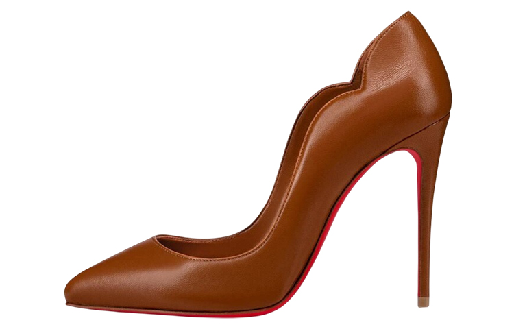 (W) Christian Louboutin Hot Chick 'Dark Brown Leather'