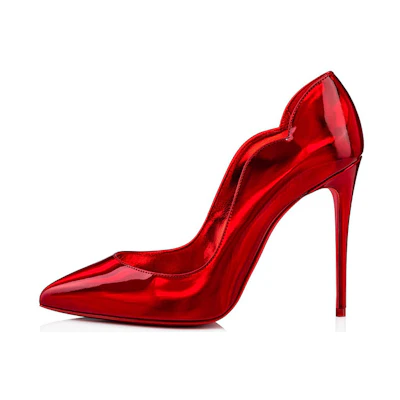 (W) Christian Louboutin Hot Chick 'Red Patent Leather'