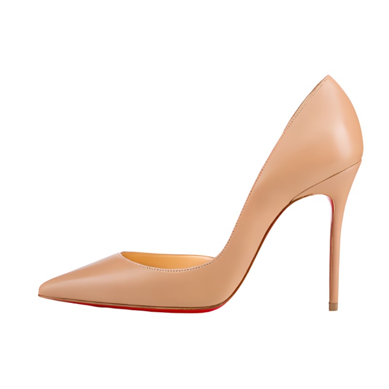 (Women) Christian Louboutin Iriza 100mm Pump Nude Nappa Leather 3160708PK1A