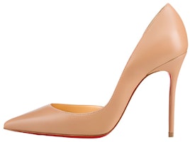 (Women) Christian Louboutin Iriza 100mm Pump Nude Nappa Leather 3160708PK1A (Women) Christian Louboutin Iriza 100mm Pump Nude Nappa Leather 3160708PK1A