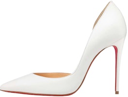 (Women) Christian Louboutin Iriza 100mm Pump White Nappa Leather 3160708W222 (Women) Christian Louboutin Iriza 100mm Pump White Nappa Leather 3160708W222