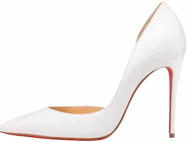 (Women) Christian Louboutin Iriza 100mm Pump White Nappa Leather 3160708W222 (Women) Christian Louboutin Iriza 100mm Pump White Nappa Leather 3160708W222