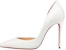 (W) Christian Louboutin Iriza 100mm Kasut Tumit Tinggi Putih Kulit Nappa 3160708W222
