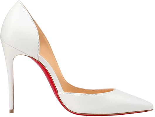(W) Christian Louboutin Iriza 100mm Tacón Blanco Cuero Nappa 3160708W222 Order (W) Christian Louboutin Iriza 100mm Tacón Blanco Cuero Nappa 3160708W222