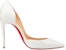 (W) Christian Louboutin Iriza 100mm Kasut Tumit Tinggi Putih Kulit Nappa 3160708W222