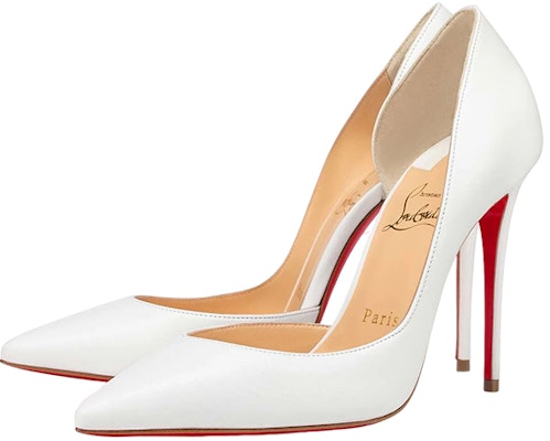 (W) Christian Louboutin Iriza 100mm Tacón Blanco Cuero Nappa 3160708W222 Lookbook (W) Christian Louboutin Iriza 100mm Tacón Blanco Cuero Nappa 3160708W222