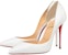 (W) Christian Louboutin Iriza 100mm Kasut Tumit Tinggi Putih Kulit Nappa 3160708W222