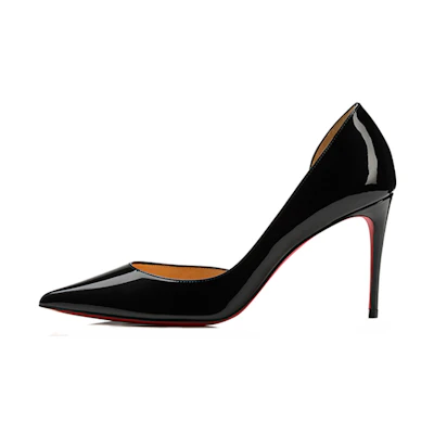 (W) Christian Louboutin Iriza 85mm Pump Black Patent Leather
