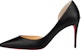 (W) Christian Louboutin Iriza 85mm Tumit Hitam Kulit Nappa 1210648BK01