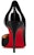 (W) Christian Louboutin Iriza 85mm Pam Kasut Hitam Kulit Berkilat 3210565BK01
