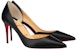 (W) Christian Louboutin Iriza 85mm Tumit Hitam Kulit Nappa 1210648BK01