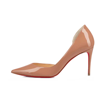 (W) Christian Louboutin Iriza 85mm Pump Nude Patent Leather
