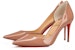 (W) Christian Louboutin Iriza 85mm Kasut Tumit Tinggi Kulit Patent Nude 3210565PK1A