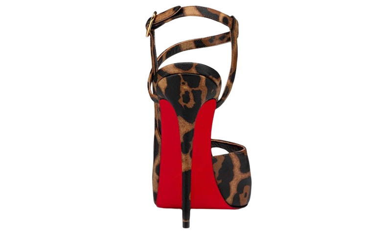 (W) Christian Louboutin Jenlove Peep-Toe Sandals 'Brown' 圖 4