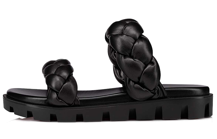 (W) Christian Louboutin Just Brio Sandal 'Black Leather'