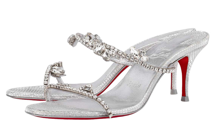 (W) Christian Louboutin Just Queen Slide 'Silver' 圖 2