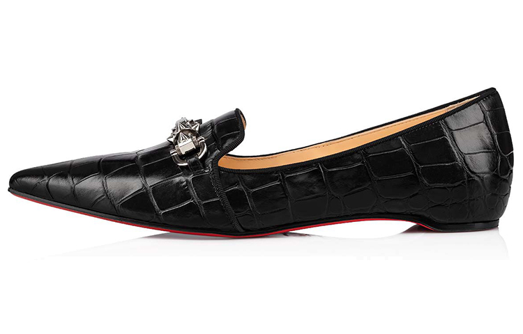 (W) Christian Louboutin Kashasha Flat 'Swing Black'