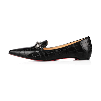 (W) Christian Louboutin Kashasha Flat 'Swing Black'