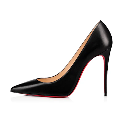 (W) Christian Louboutin Kate 100mm Pump Black Nappa Leather