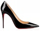 Order (W) Christian Louboutin Kate 100mm Tumit Hitam Kulit Berkilat 3191411BK01