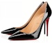 Lookbook (W) Christian Louboutin Kate 100mm Tumit Hitam Kulit Berkilat 3191411BK01