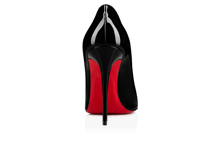 Shop (W) Christian Louboutin Kate 100mm Sepatu Hitam Kulit Mengkilap 3191411BK01