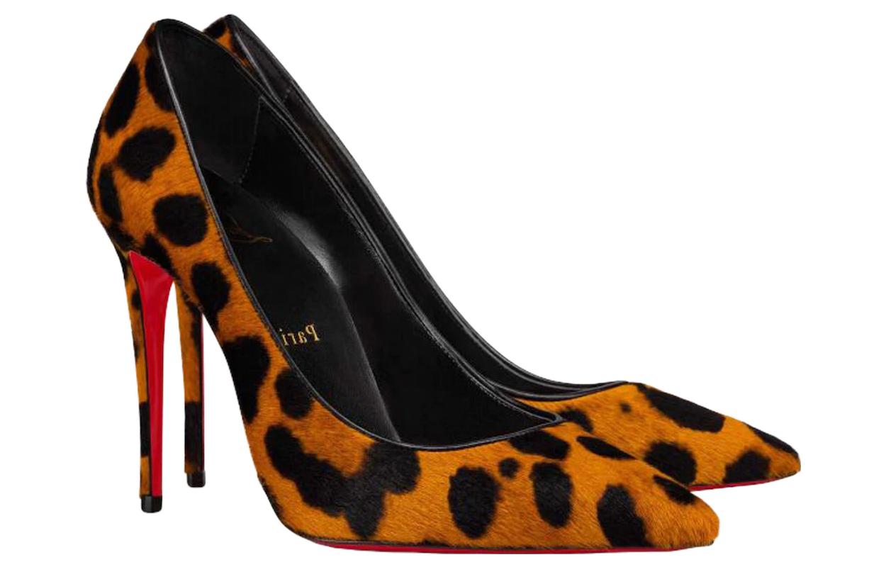 Lookbook CL路鉑廷 皮革 尖頭套穿 細跟 高筒鞋 10cm 女款 棕黑