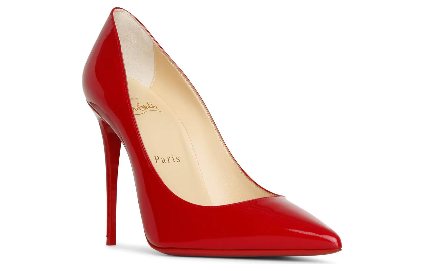 Order (W) Christian Louboutin Kate 100mm Pump Loubi Kulit Paten Wanita 3191411R251