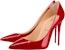 (W) Christian Louboutin Kate 100mm Kasut Tumit Tinggi Kulit Loubi Patent 3191411R251