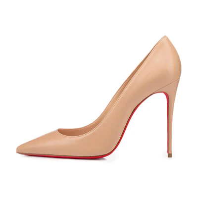 (W) Christian Louboutin Kate 100mm Pump Nude Nappa Leather