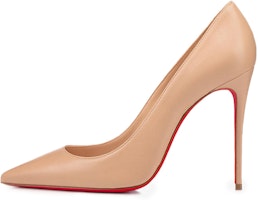 (Women) Christian Louboutin Kate 100mm Pump Nude Nappa Leather 1210663N247 (Women) Christian Louboutin Kate 100mm Pump Nude Nappa Leather 1210663N247