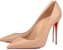 (W) Christian Louboutin Kate 100mm Tumit Tinggi Nude Kulit Nappa 1210663N247