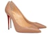 (W) Christian Louboutin Kate 100mm Pam Nude Kulit Nappa Berkilau 3190048PK1A