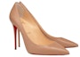 Shop (W) Christian Louboutin Kate 100mm Pam Nude Kulit Nappa Berkilau 3190048PK1A